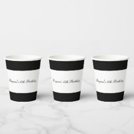 Vasos De Papel Fiesta de Cumpleaños Elegante Chic Minimalista en 