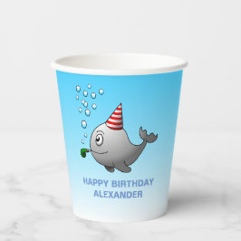 Vasos De Papel Fiesta de Cumpleaños en la Piscina