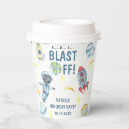 Vasos De Papel Fiesta de cumpleaños espacial astronauta