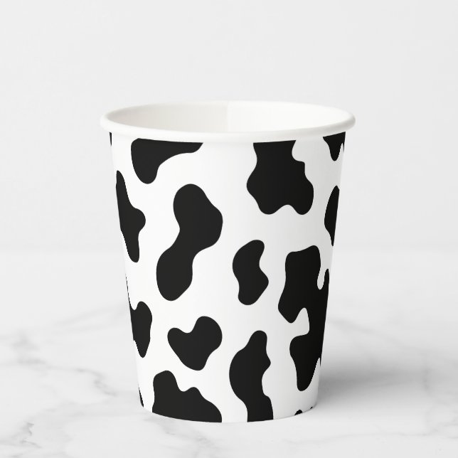Vasos De Papel Fiesta de Cumpleaños Estampado de Cuero de Vaca Ne (Izquierda)