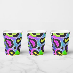 Vasos De Papel Fiesta de Cumpleaños Estampado de Leopardo Cheetah
