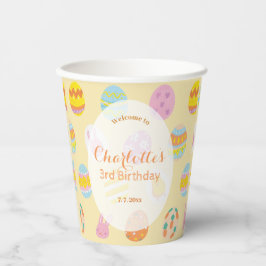 Vasos De Papel Fiesta de Cumpleaños Infantil Amarillo Suave Patró