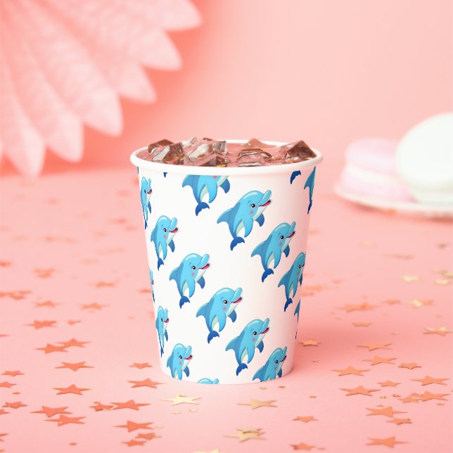 Vasos De Papel Fiesta de Cumpleaños Infantil Animales Marinos Del (in situ)