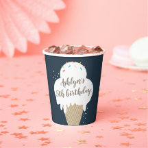 Fiesta de Cumpleaños Infantil Cono de Helado Azul