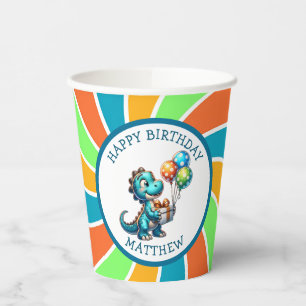 Vasos De Papel Fiesta de cumpleaños infantil temática de dinosaur