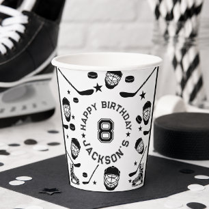 Vasos De Papel Fiesta de cumpleaños infantil temática de hockey e
