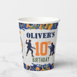 Vasos De Papel Fiesta de cumpleaños militar de Dart Camo