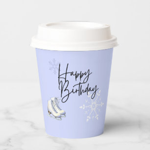 Vasos De Papel Fiesta de cumpleaños para el invierno sobre el pat