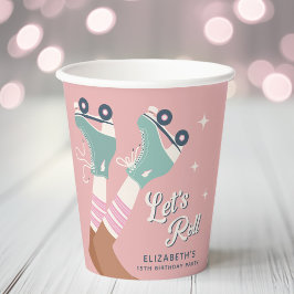Vasos De Papel Fiesta de cumpleaños para el patinaje sobre patina