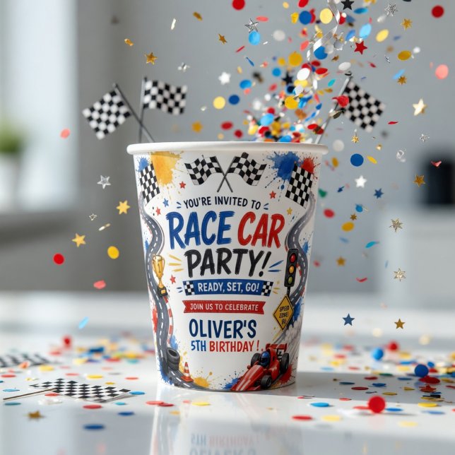 Vasos De Papel Fiesta de cumpleaños personalizada de coche de car (Subido por el creador)