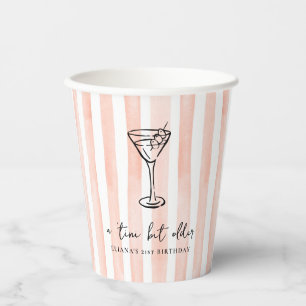 Vasos De Papel Fiesta de cumpleaños personalizada de más edad de 