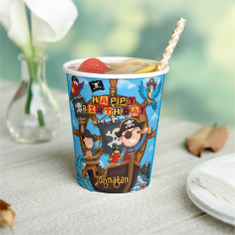Vasos De Papel Fiesta de Cumpleaños Pirata