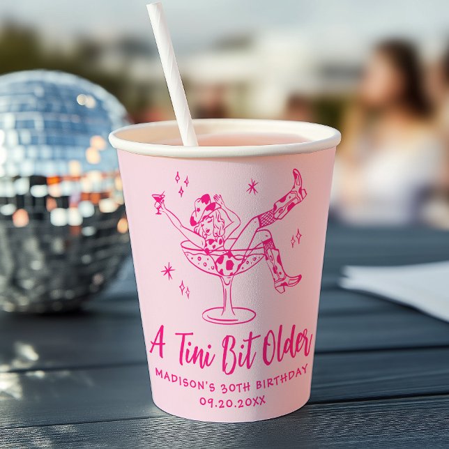 Vasos De Papel Fiesta de cumpleaños rosa caliente un poquito mayo (Subido por el creador)