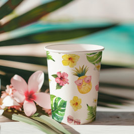 Vasos De Papel Fiesta de cumpleaños tropical Aloha Luau