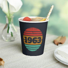Vasos De Papel Fiesta de cumpleaños vintage personalizada