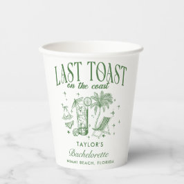 Vasos De Papel Fiesta de Despedida de Soltera Costera Moderna Ver