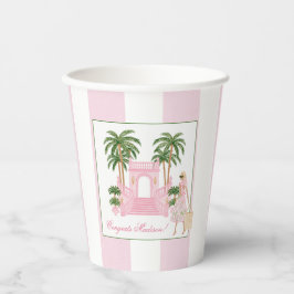 Vasos De Papel Fiesta de Despedida de Soltera Preppy Palm Beach