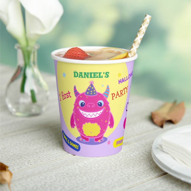 Vasos De Papel Fiesta de disfraces de Halloween monstruos diversi (in situ)