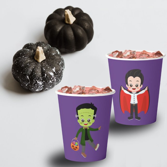 Vasos De Papel Fiesta de disfraces para niños de Halloween (Subido por el creador)