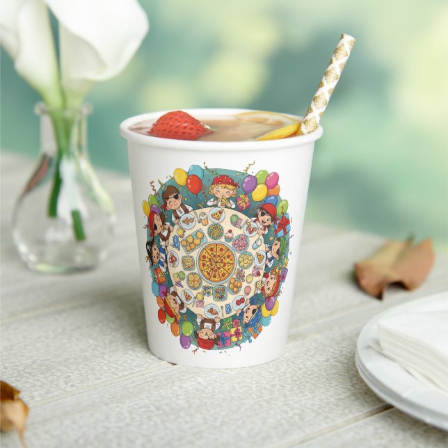 Vasos De Papel Fiesta de disfraces piratas para niños (in situ)