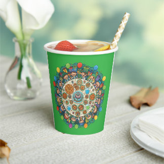 Vasos De Papel Fiesta de disfraces piratas verdes para niños