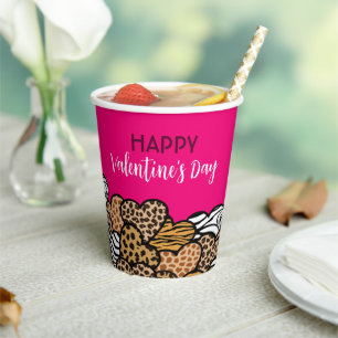 Vasos De Papel Fiesta de El día de San Valentín de corazón de imp