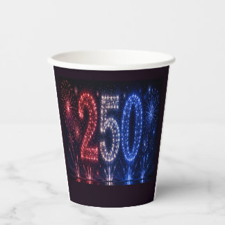 Vasos De Papel Fiesta de fuegos artificiales patrióticos América