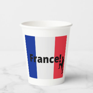 Vasos De Papel Fiesta de Fútbol Francia Celebración de Gol Estilo