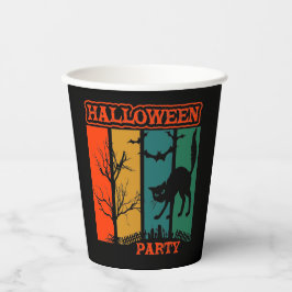 Vasos De Papel Fiesta de gatos de Halloween