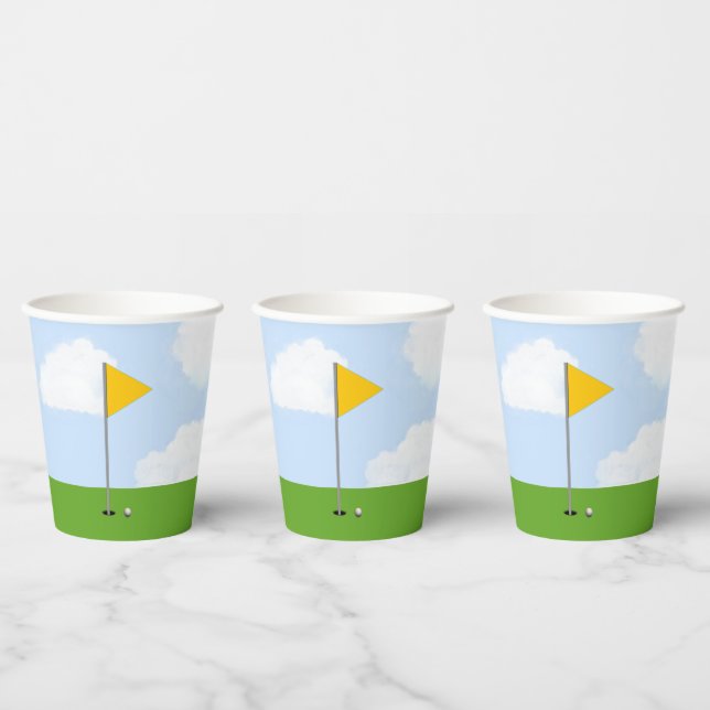 Vasos De Papel Fiesta de Golf (Multi)
