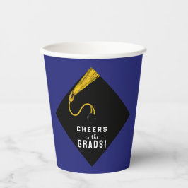 Vasos De Papel Fiesta de Graduación Azul