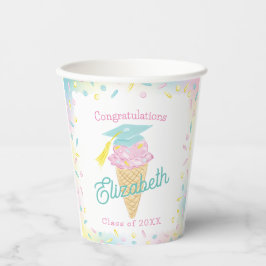 Vasos De Papel Fiesta de Graduación de Helado