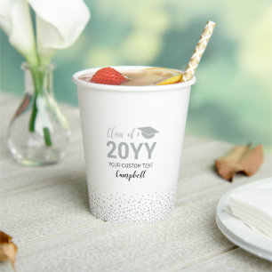 Vasos De Papel Fiesta de Graduación de la Clase de 2022 con Confe