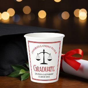 Vasos De Papel Fiesta de Graduación de la Facultad de Derecho Per