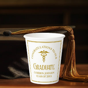 Vasos De Papel Fiesta de Graduación de la Facultad de Medicina Ch
