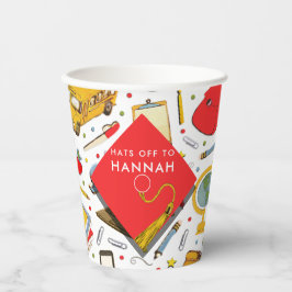 Vasos De Papel Fiesta de Graduación Personalizada