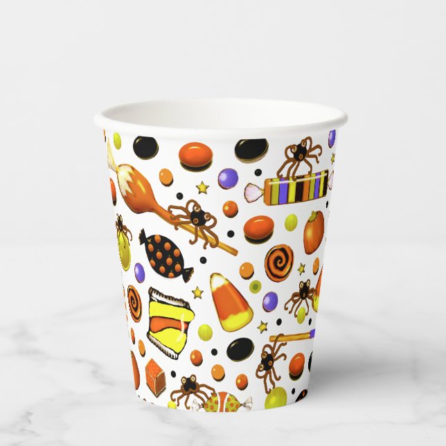 Vasos De Papel Fiesta de Halloween (Anverso)