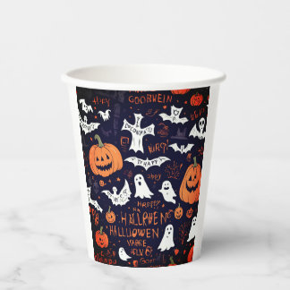 Vasos De Papel Fiesta de Halloween
