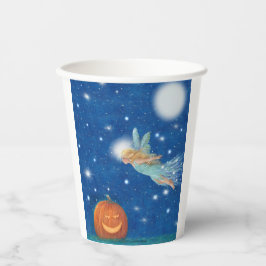 Vasos De Papel Fiesta de Halloween de Hada Mágica y Jack O'Lanter