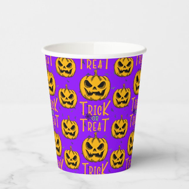 Vasos De Papel Fiesta de Halloween de las calabazas asquerosas (Izquierda)