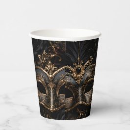 Vasos De Papel Fiesta de Halloween de Máscara Elegante