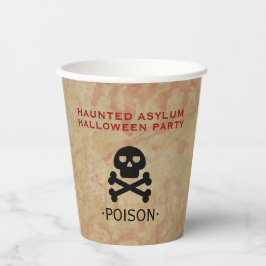 Vasos De Papel Fiesta de Halloween del Asilo Embrujado