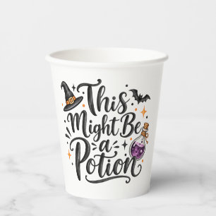 Vasos De Papel Fiesta de Halloween Divertida Puede Ser una Poción