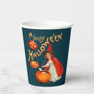 Vasos De Papel Fiesta de Halloween Papel de albarda de bruja