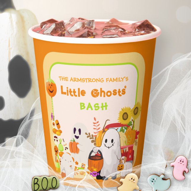 Vasos De Papel Fiesta de Halloween para los pequeños fantasmas (Little Ghosts Halloween Party Paper Cups ©Susanne Sachers - Sunny Mind 👻)