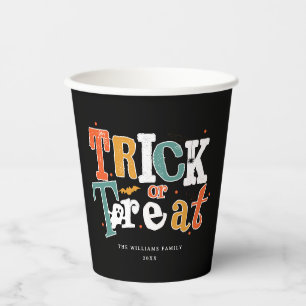 Vasos De Papel Fiesta de Halloween Trick O Trek