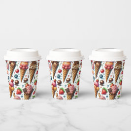 Vasos De Papel Fiesta de Heladería