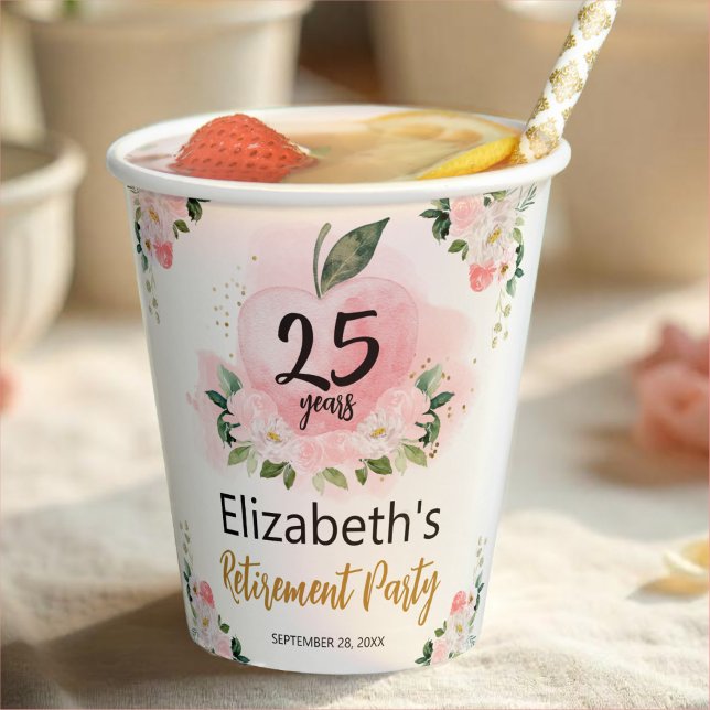 Vasos De Papel Fiesta de Jubilación de Maestros de Apple Ping Gol (Subido por el creador)