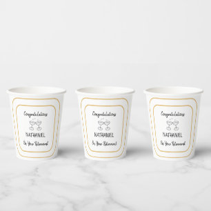 Vasos De Papel Fiesta de Jubilación Felicitaciones Personalizadas