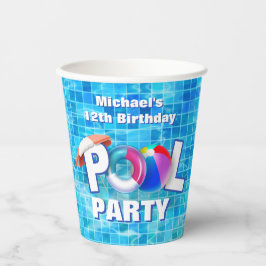 Vasos De Papel Fiesta de la piscina de verano de Guay Diversión a